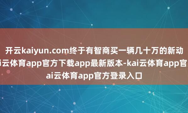 开云kaiyun.com终于有智商买一辆几十万的新动力汽车-kai云体育app官方下载app最新版本-kai云体育app官方登录入口