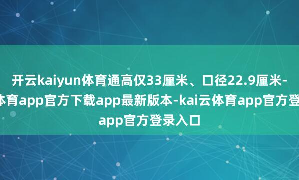 开云kaiyun体育通高仅33厘米、口径22.9厘米-kai云体育app官方下载app最新版本-kai云体育app官方登录入口