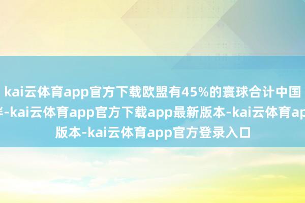 kai云体育app官方下载欧盟有45%的寰球合计中国事必要配合资伴-kai云体育app官方下载app最新版本-kai云体育app官方登录入口
